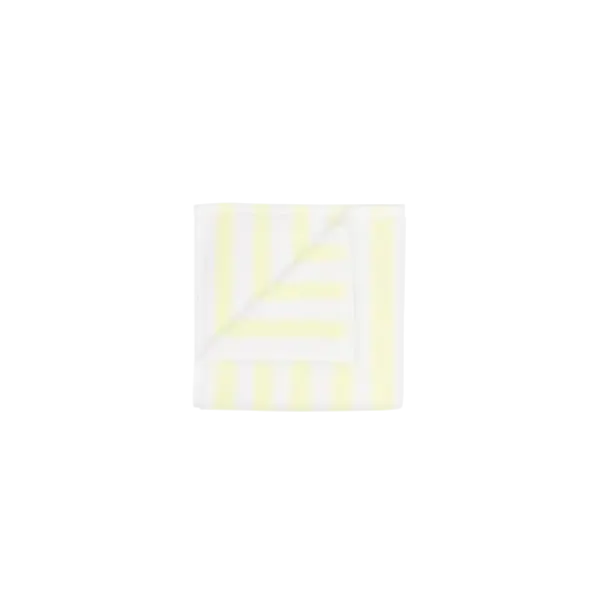 2er Set Gästehandtücher -ARTO- Farbe White/Transparent Yellow - Größe 30 x 50 cm, breite Streifen