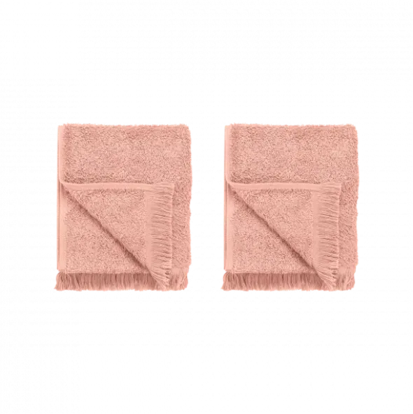 2er Set Gästehandtücher -FRINO- Farbe Misty Rose - Größe 30 x 50 cm