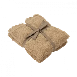 2er Set Gästehandtücher -FRINO- Farbe Tan - Größe 30 x 50 cm