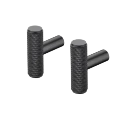 2er Set Wandhaken länglich -ROF- Farbe Black - Größe Ø 1 cm