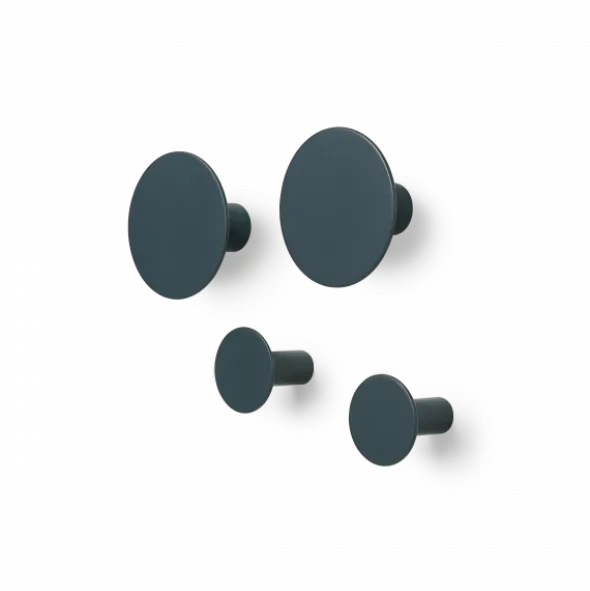 4er Set Wandhaken -PONTO- Farben Gunmetal