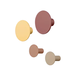 4er Set Wandhaken -PONTO- Farbe New Wheat, Brandy Brown… - versch. Größen