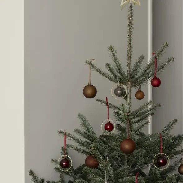 4er Set Weihnachtsschmuck -KITAI- Farbe Gold/Coffee - Form: Kugel