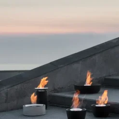 Gelfeuerstelle -FUOCO- aus poliertem Edelstahl Ø 18,5 cm