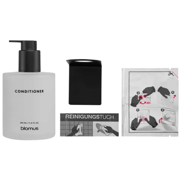 Glasflasche Conditioner -KIREI- Farbe White - Größe 350 ml, Kleben