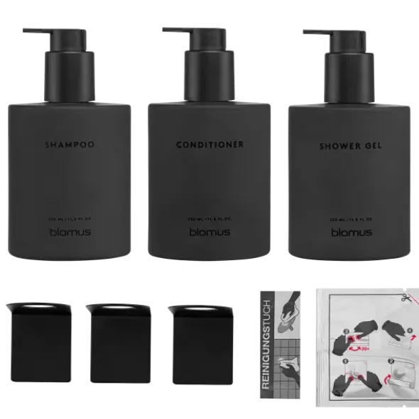 Glasflaschen Set -KIREI- Farbe Smoke - Größe 3 x 350 ml, Kleben