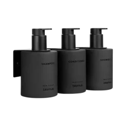 Glasflaschen Set -KIREI- Farbe Smoke - Größe 3 x 350 ml, Schrauben