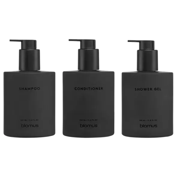 Glasflaschen Set -KIREI- Farbe Smoke - Größe 3 x 350 ml, Schrauben