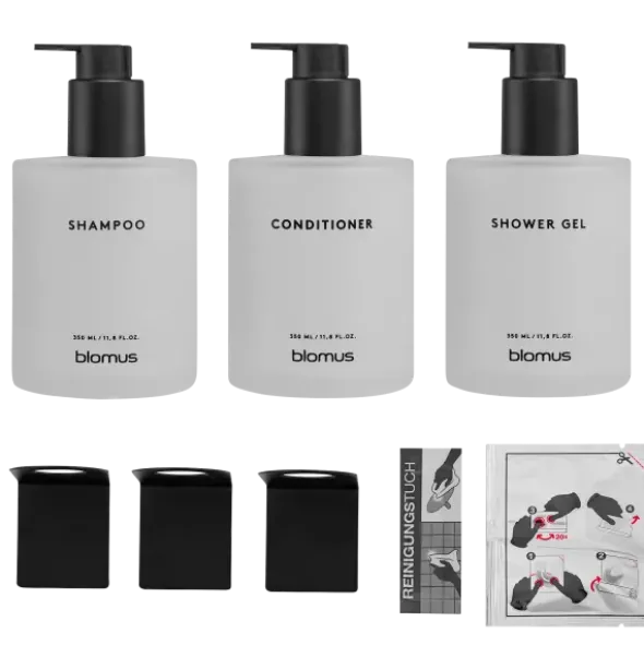 Glasflaschen Set -KIREI- Farbe White - Größe 3 x 350 ml, Kleben