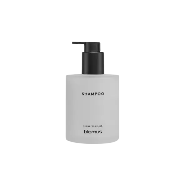 Glasflasche Shampoo -KIREI- Farbe White - Größe 350 ml, Kleben