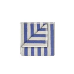 Handtuch -ARTO- Farbe Moonbeam/Mazarine Blue - Größe 50 x 100 cm, breite Streifen