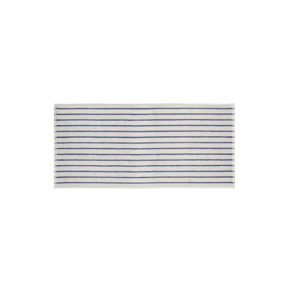Handtuch -ARTO- Farbe Moonbeam/Mazarine Blue - Größe 50 x 100 cm, schmale Streifen