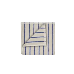 Handtuch -ARTO- Farbe Moonbeam/Mazarine Blue - Größe 50 x 100 cm, schmale Streifen