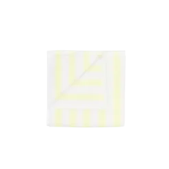 Handtuch -ARTO- Farbe White/Transparent Yellow - Größe 50 x 100 cm, breite Streifen