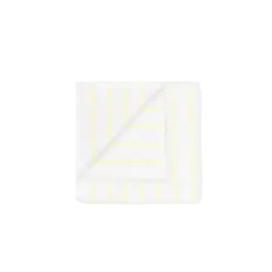 Handtuch -ARTO- Farbe White/Transparent Yellow - Größe 50 x 100 cm, schmale Streifen