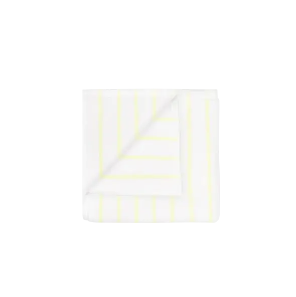 Handtuch -ARTO- Farbe White/Transparent Yellow - Größe 50 x 100 cm, schmale Streifen