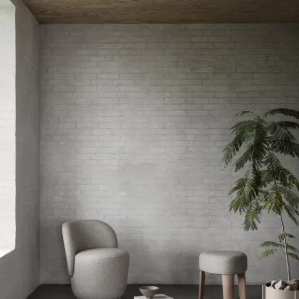 Hocker -KUON- Stoff Socia, Farbe Desert, oak nature