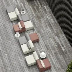 Hocker Modul -GROVA- Farbe Beige
