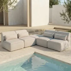 Hocker Modul -GROVA- Farbe Beige