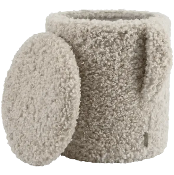 Hocker -TEDDY- Farbe Fungi, mit Stauraum