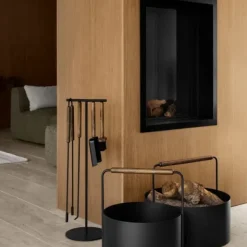 Holzkorb -ASHI- Farbe Brown Oak Größe L