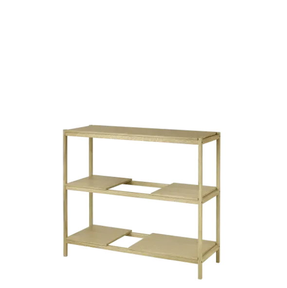 Holzregal -SUKOYA- Farbe natürlich geölt - Größe S, 105 x 92 cm