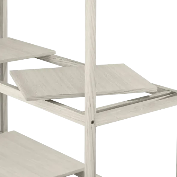 Holzregal -SUKOYA- Farbe weiß geölt - Größe L, 105 x 170 cm