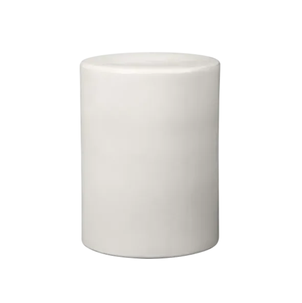 Keramik Hocker -TORU- Farbe Lily White - Form: Zylindrisch