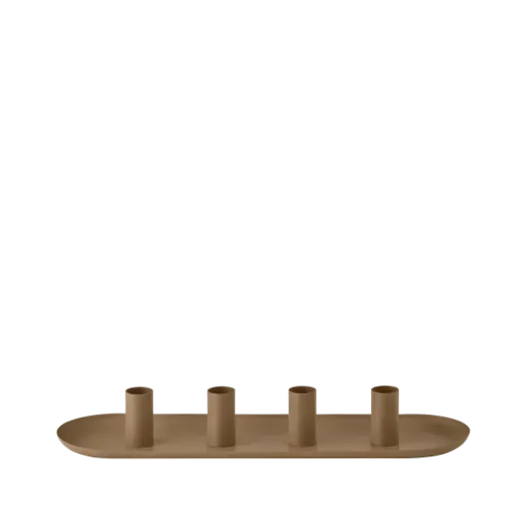 Kerzenhalter -LOHA- Farbe Amber Brown - Form: Oval