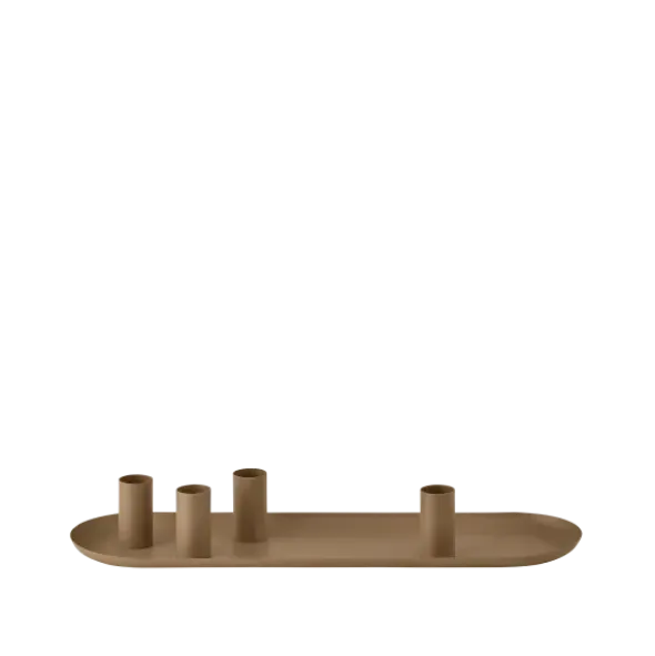 Kerzenhalter -LOHA- Farbe Amber Brown - Form: Oval