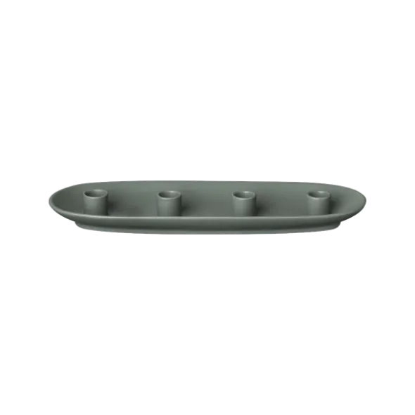Kerzenhalter -VELA- Farbe Agave Green - Form Oval
