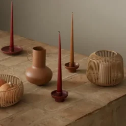 Kerzenhalter -VELA- Farbe Amber Brown - Größe S