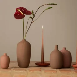 Kerzenhalter -VELA- Farbe Amber Brown - Größe S