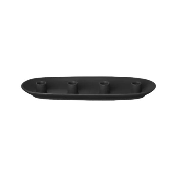 Kerzenhalter -VELA- Farbe Black - Form Oval