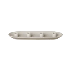 Kerzenhalter -VELA- Farbe Moonbeam - Form Oval