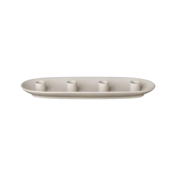 Kerzenhalter -VELA- Farbe Moonbeam - Form Oval