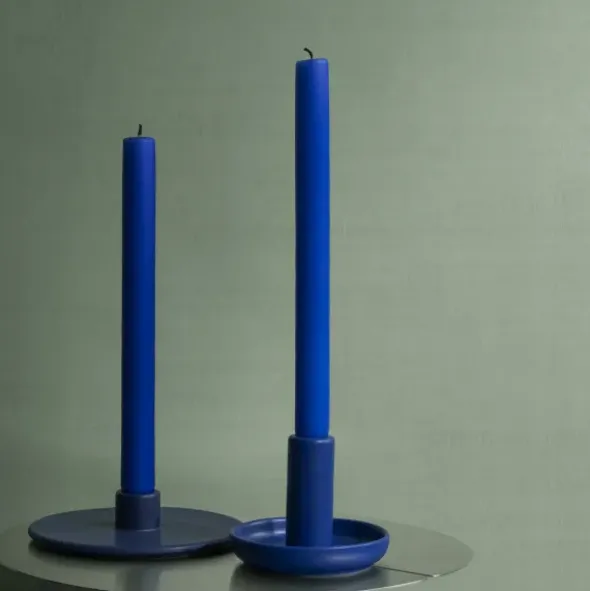 Kerzenhalter -VELA- Farbe Ocean Cavern - Größe M, Flach