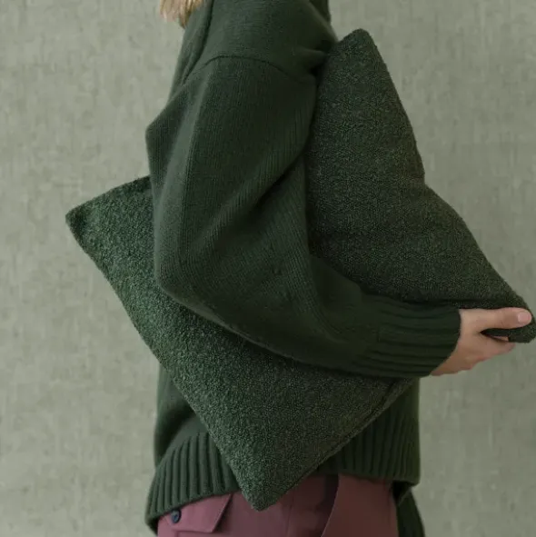 Kissenbezug -BOUCLE- Farbe Duck Green 40 x 40 cm