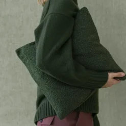 Kissenbezug -BOUCLE- Farbe Duck Green 50 x 50 cm