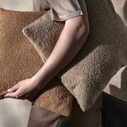 Kissenbezug -BOUCLE- Farbe Tan 40 x 40 cm