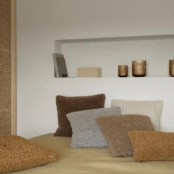 Kissenhülle -TEDDY- Farbe Tan - Größe 30 x 50 cm