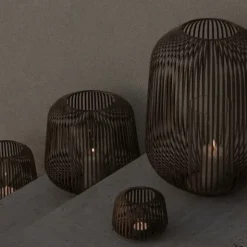 Laterne -LITO- Farbe Rusty Look - Größe S (inkl. innenliegendem Glaszylinder)