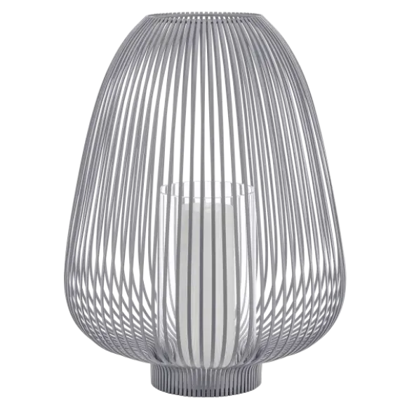 Laterne -LYVA- Farbe Steel Gray - Größe L