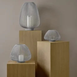 Laterne -LYVA- Farbe Steel Gray - Größe M