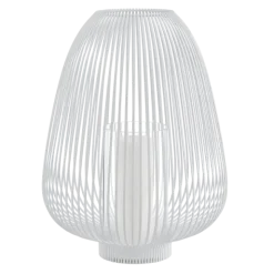 Laterne -LYVA- Farbe White - Größe L