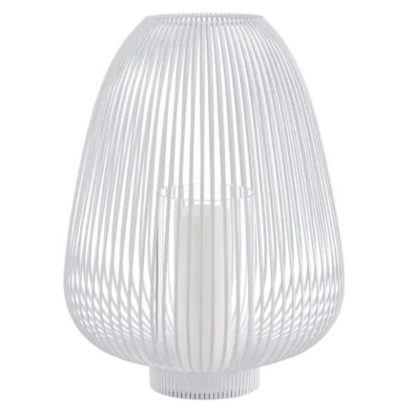 Laterne -LYVA- Farbe White - Größe L