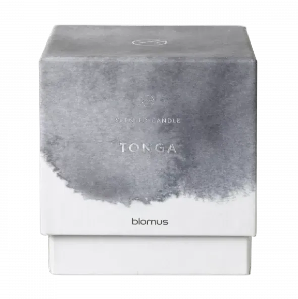 Marmor Duftkerze -FRABLE- Farbe Sharkskin - Größe Ø 10 cm, Duft: Tonga