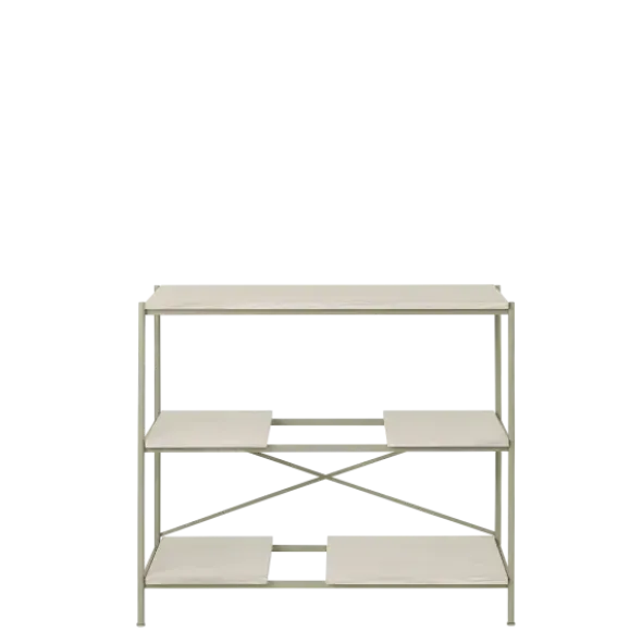 Metallregal -SUKOYA- Farbe Nomad, weiß geölt - Größe S, 104 x 92 cm