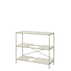Metallregal -SUKOYA- Farbe Nomad, weiß geölt - Größe S, 104 x 92 cm
