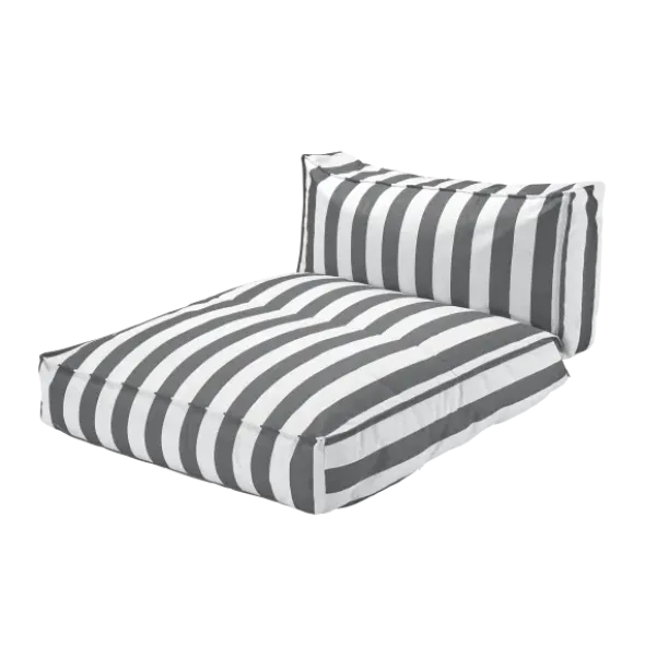 Outdoor-Bett -STAY- Farbe Lily White/Black - Größe 120 x 190 cm